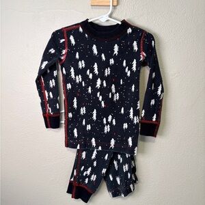 Hanna Andersson Black and White Tree Pajama Set